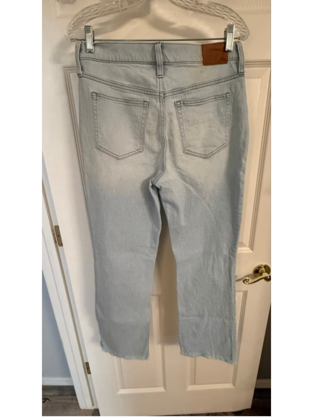 J.Crew Demi-Boot Crop jeans light blue copper button fly SZ 27T - Picture 2 of 12